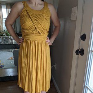 Modcloth Mustard Yellow Jersey Dress